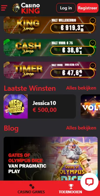 Bonussen beschikbaar in KING CASINO